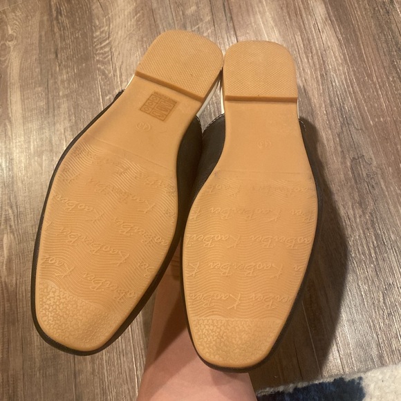 Black and white retro style, penny slip on loafers - faux leather - Sz43 fits 10 - Picture 4 of 6